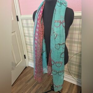 Fun Glasses pattern Scarf Wrap